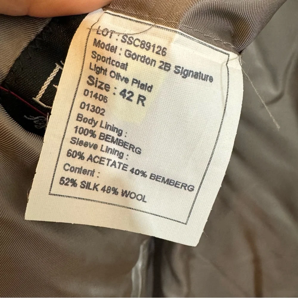 Jos A Bank Signature‎ Gold Silk Wool 2 Button Sport Coat 42 Reg Tan